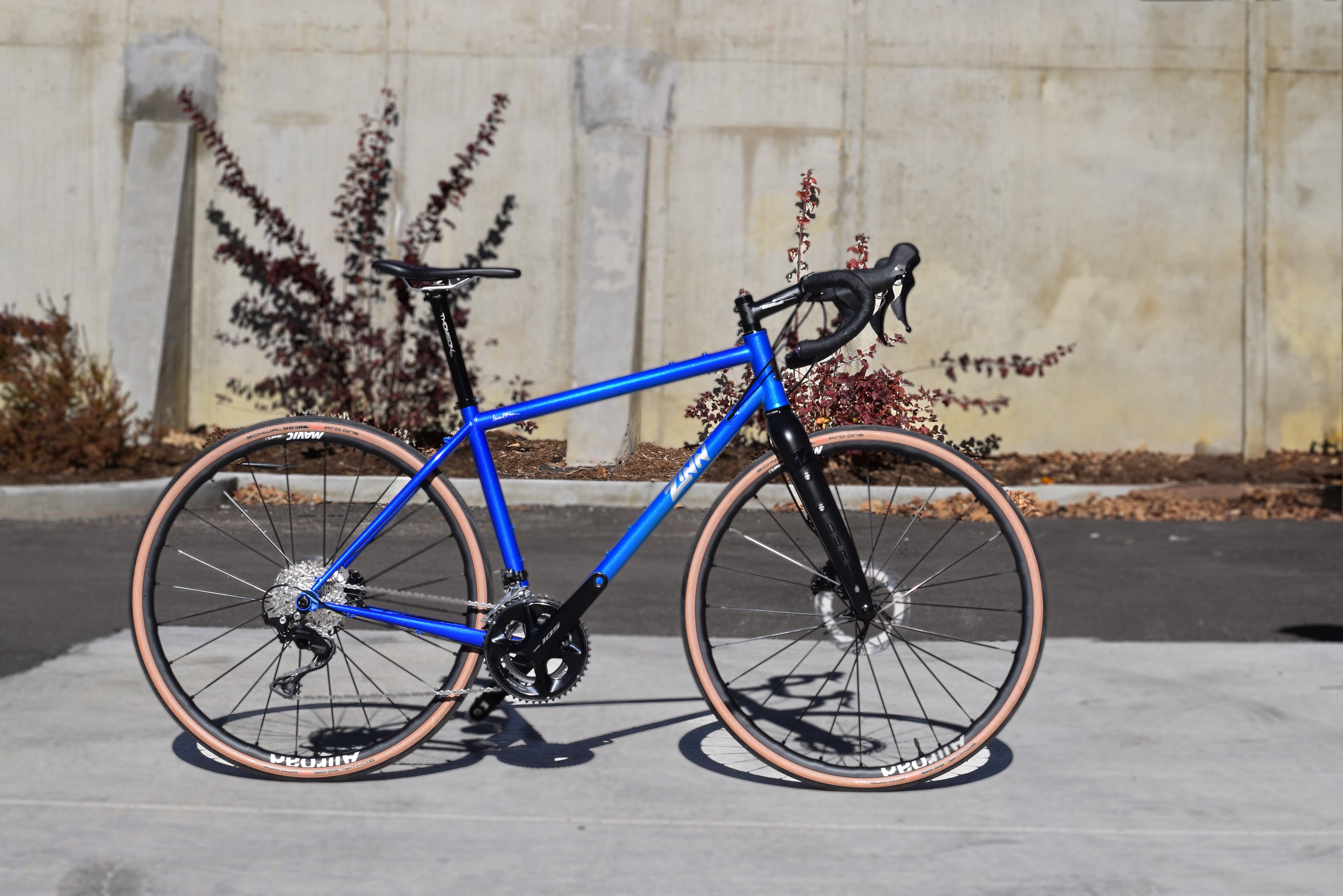 Custom Steel road bike blue kerr